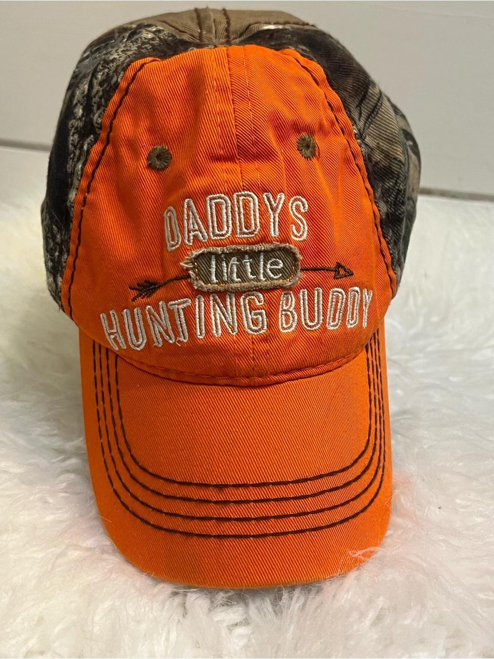 Daddy’s Little Hunting Buddy Hat Bass Pro Shops Orange and Camo Kids Hunting Cap